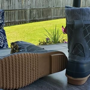 NEW Womens Khombu Cindy Duck Winter Rain Boots Nav